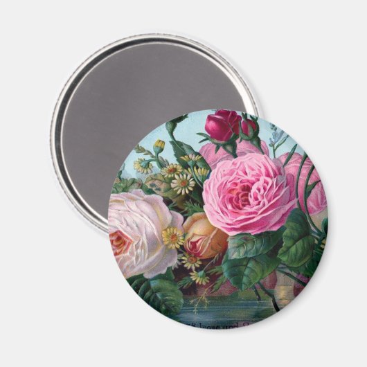  bloemen Magnet  (Voorkant / Achterkant)