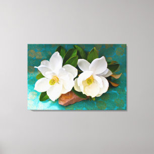 Bloemen Magnolia Flower Canvas Afdruk