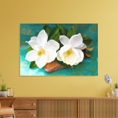 Bloemen | Magnolia Flower Canvas Afdruk (Insitu (Woonkamer))