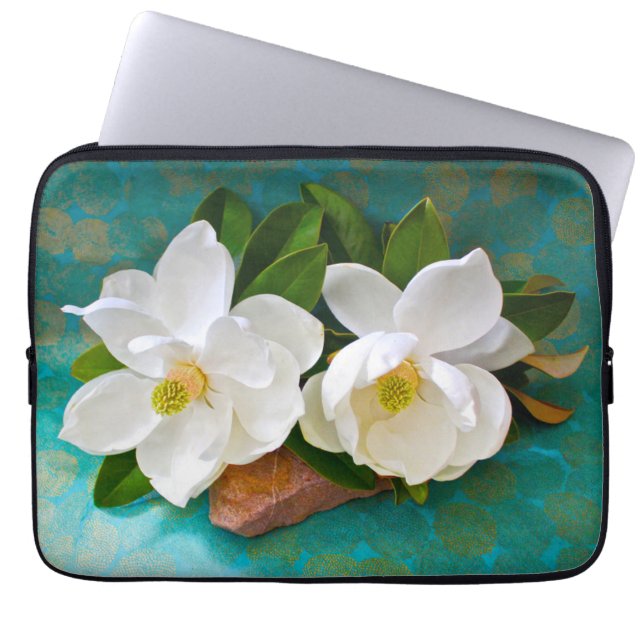 Bloemen | Magnolia Flower Laptop Sleeve (Voorkant)