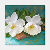 Bloemen | Magnolia Flower Magneet (Voorkant)