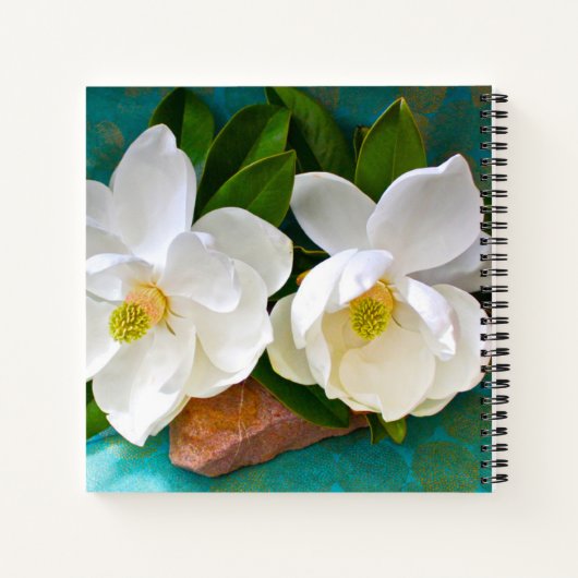 Bloemen | Magnolia Flower Notitieboek (Achterkant)