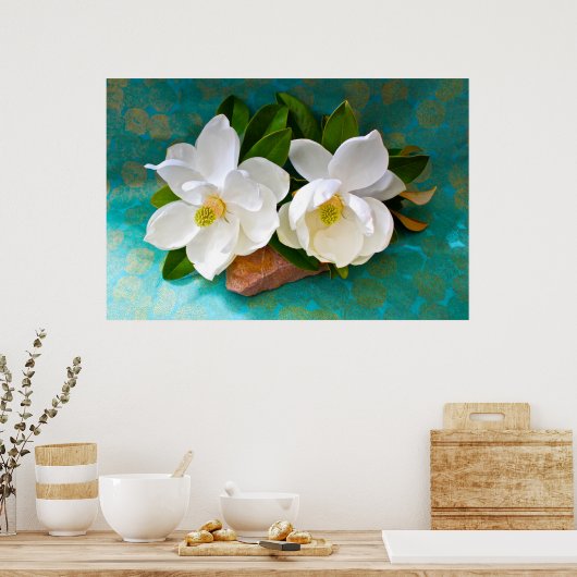 Bloemen | Magnolia Flower Poster (Keuken)