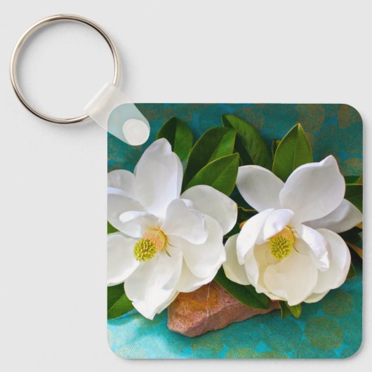 Bloemen | Magnolia Flower Sleutelhanger (Voorkant)