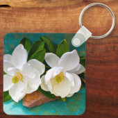 Bloemen | Magnolia Flower Sleutelhanger (Achterkant)