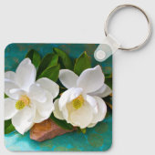 Bloemen | Magnolia Flower Sleutelhanger (Achterkant)