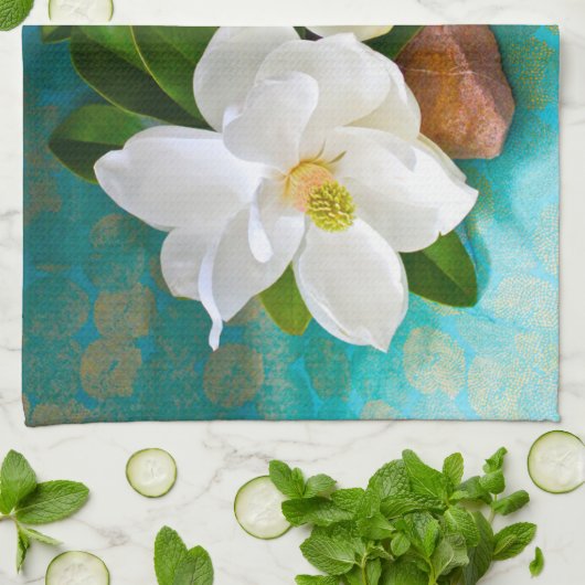 Bloemen | Magnolia Flower Theedoek (Gevouwen)