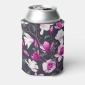 Bloemen magnolia: pastel  motief blikjeskoeler (Blikje Achterkant)