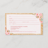 Bloemen Make-up Artiest Beauty Hair Salon Gift Kaa Visitekaartje (Achterkant)