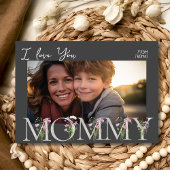 Bloemen mam foto Moederdag Feestdagenkaart