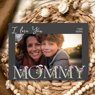 Bloemen mam foto Moederdag Feestdagenkaart