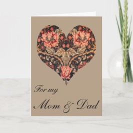 Bloemen Mama & Pap Valentijn Feestdagen Kaart