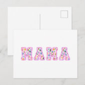 Bloemen Mama Retro Moeder Boho Feestdagenkaart (Voorkant / Achterkant)