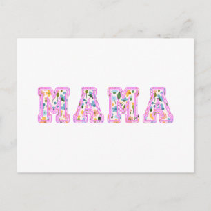 Bloemen Mama Retro Moeder Boho Feestdagenkaart