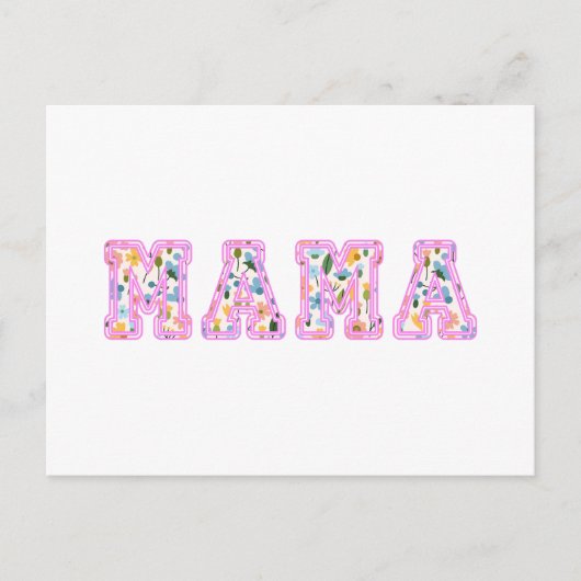 Bloemen Mama Retro Moeder Boho Feestdagenkaart (Voorkant)