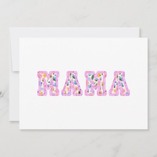 Bloemen Mama Retro Moeder Boho Kaart (Voorkant)