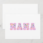Bloemen Mama Retro Moeder Boho Kaart (Voorkant / Achterkant)
