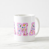 Bloemen Mama Retro Moeder Boho Koffiemok (Voorkant rechts)