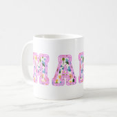 Bloemen Mama Retro Moeder Boho Koffiemok (Voorkant links)