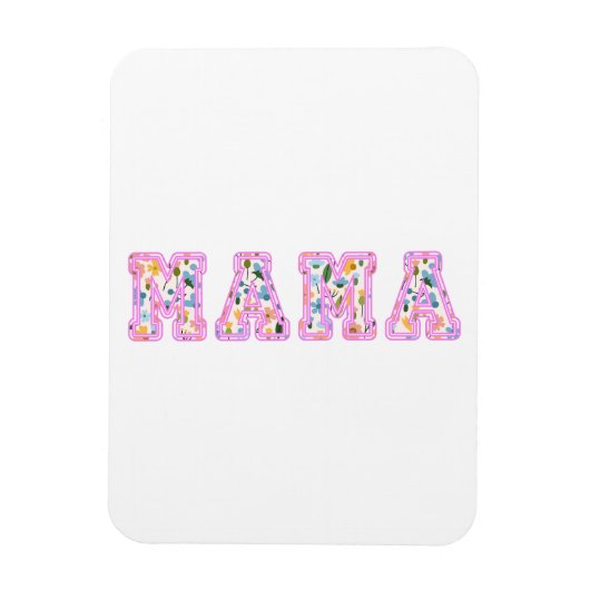 Bloemen Mama Retro Moeder Boho Magneet (Verticaal)