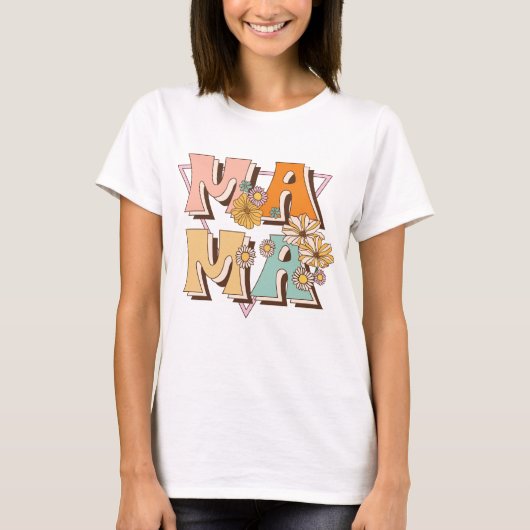 Bloemen  Mama T-shirt (Voorkant)