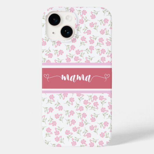 Bloemen "Mama" Telefoonhoesje Case-Mate iPhone Case (Achterkant)