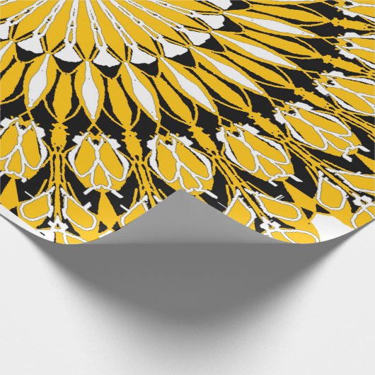 Bloemen Mandala Art Vector Cadeaupapier (Hoek)