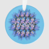 Bloemen Mandala Hope Love Optioneel Acryl Ornament (voorkant)