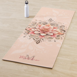 Bloemen Mandala Koraal Roze Mocha Chique Naam Mono Yogamat