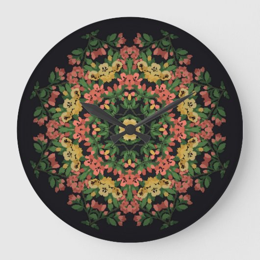Bloemen mandala: rood, geel . grote klok (Voorkant)