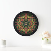 Bloemen mandala: rood, geel . grote klok (Huis)