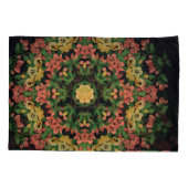Bloemen mandala: rood, geel . kussensloop (Achterkant)