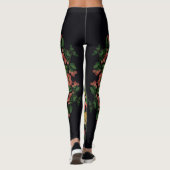 Bloemen mandala: rood, geel . leggings (Achterkant)