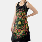 Bloemen mandala: rood, geel . schort (Insitu)