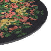 Bloemen mandala: rood, geel . snijplank (Hoek)