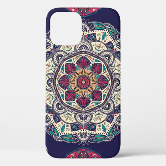 Bloemen Mandala: Sierlijk Naadloos Case-Mate iPhone Case (Achterkant)