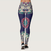 Bloemen Mandala: Sierlijk  Naadloos Leggings (Achterkant)