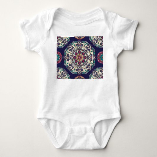 Bloemen Mandala: Sierlijk Naadloos Romper (Voorkant)