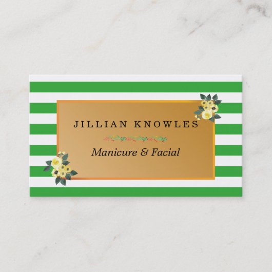 Bloemen Manicure Artiest Visitekaartje (Voorkant)