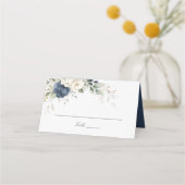 Bloemen Marine Blauw Wit Groen Bruiloft Plaats Kaa Plaatskaartje (Voorkant)
