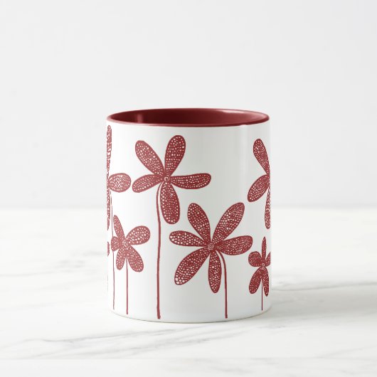  bloemen - Maroon Mok (Midden)