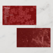 Bloemen - Maroon Visitekaartje (Voorkant / Achterkant)