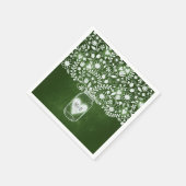 Bloemen Mason Jar Groen Trouwpapier servetten (Hoek)