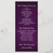 Bloemen Mason Jar paarse Elegante Bruiloft Program Programmakaart (Achterkant)