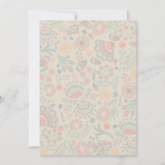 Bloemen Mason Jar Rustieke bruiloft Kaart (Achterkant)