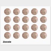 Bloemen Mason Jar & Wood Roze Baby showers Sticker (Vel)