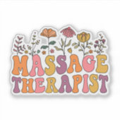 Bloemen Massage Therapeut Sticker (Voorkant)
