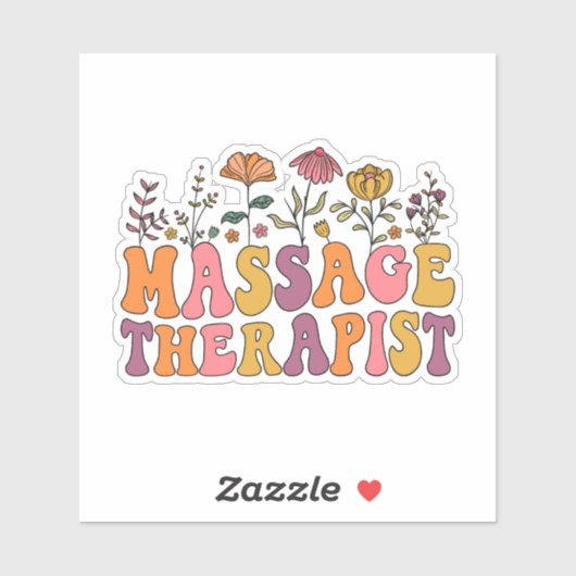 Bloemen Massage Therapeut Sticker (Vel)