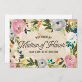  bloemen | Matron van Eer Kaart (Voorkant / Achterkant)