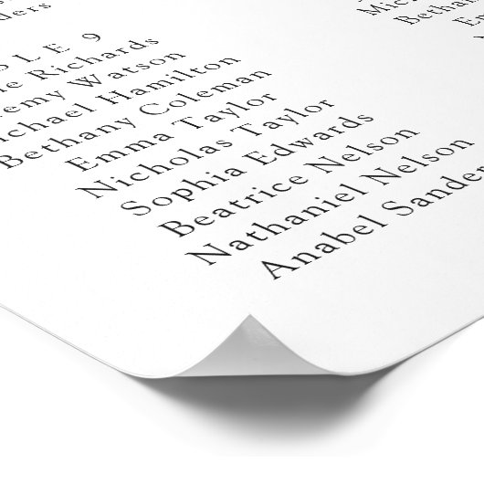 Bloemen Mauve Blush Groen Bruiloft Zitkaarten Poster (Hoek)